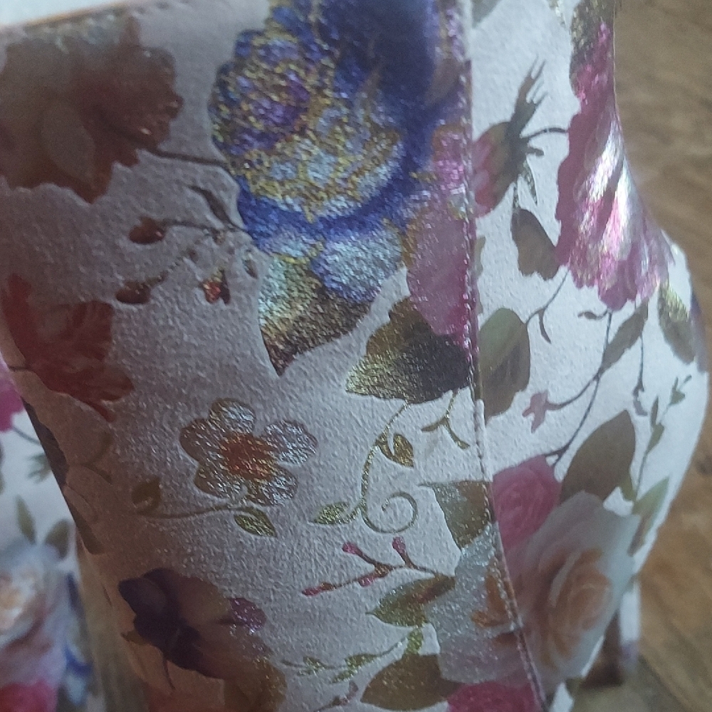 Floral Stiletto Ankle Boots - Picture 8 of 13